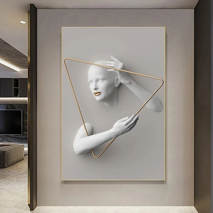 Woman Sculpture Poster Prints Woman Power Canvas Painting Cuadros Wall Art Pictures