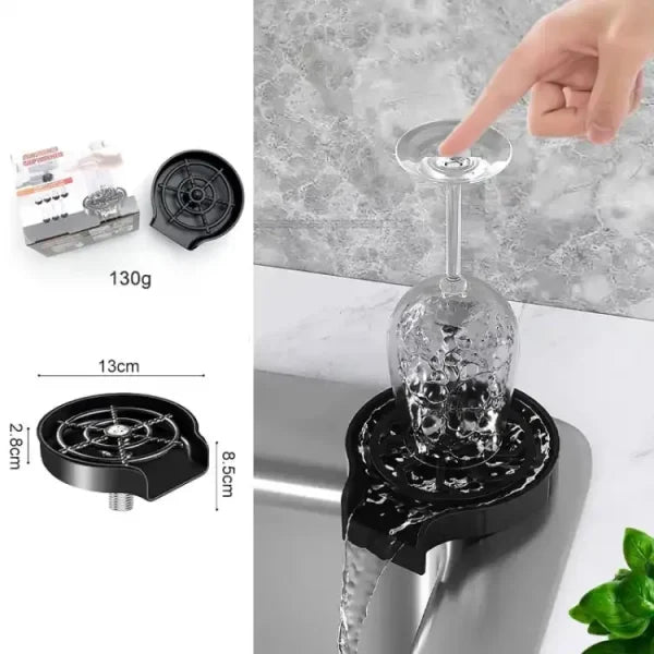 Hompetal High Pressure Faucet Glass Rinser Automatic Cup, Glass Washer Bar