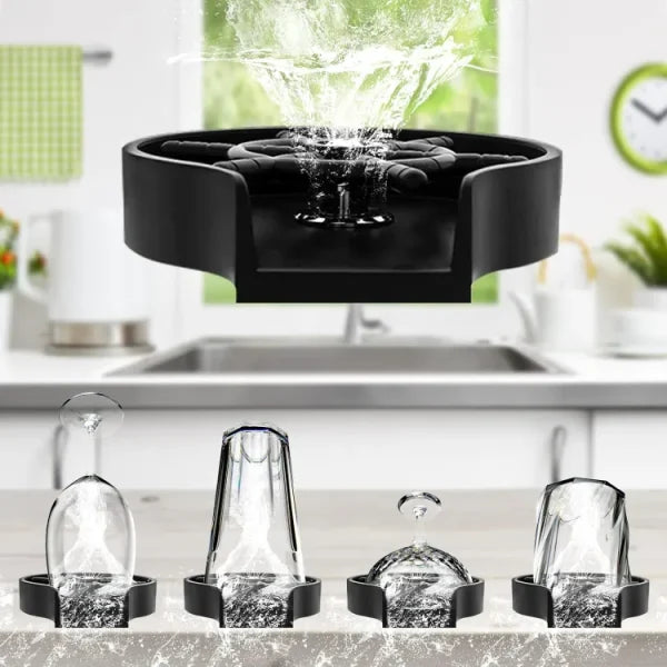 Hompetal High Pressure Faucet Glass Rinser Automatic Cup, Glass Washer Bar