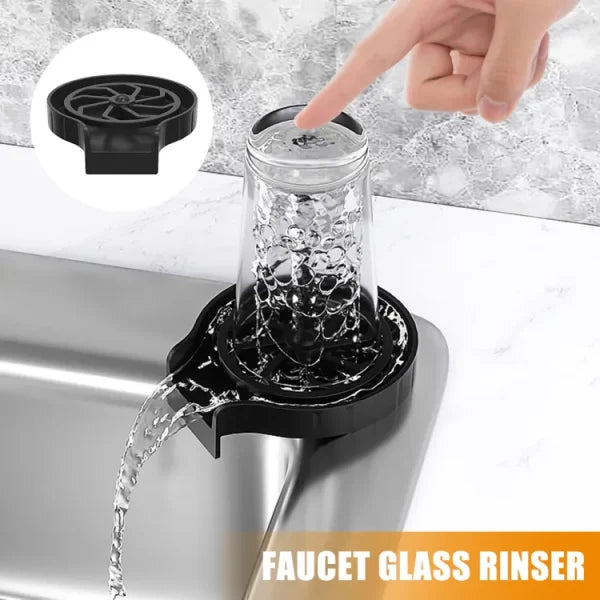 Hompetal High Pressure Faucet Glass Rinser Automatic Cup, Glass Washer Bar